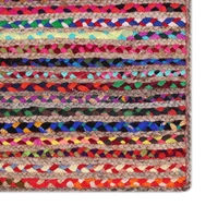 LUXE HOME INTERNATIONAL Hand Made Jute Rug for Living Room, Floor ( Multi, 4x6 Rectangle ) - 4x6 Ft, Multi