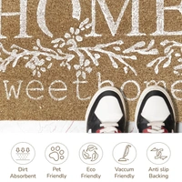 Luxe Home International  Home Sweet Home Printed Design Coir Doormat for Entrance (71 x 45 cm ) - 71x 45 Cm, White