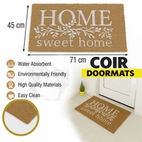 Luxe Home International  Home Sweet Home Printed Design Coir Doormat for Entrance (71 x 45 cm ) - 71x 45 Cm, White