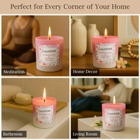 Luxe Home International Honey Suckle Davana Scented Candle 7.5x7 cm for Home Decor Bedroom Living Room Spa Bathroom Party Romantic Dinner and Gifting Pack of 1 Candle - 7.5x7cm, Pink