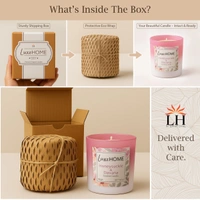 Luxe Home International Honey Suckle Davana Scented Candle 7.5x7 cm for Home Decor Bedroom Living Room Spa Bathroom Party Romantic Dinner and Gifting Pack of 1 Candle - 7.5x7cm, Pink