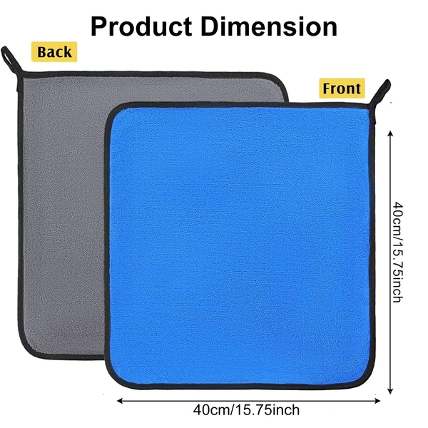 Luxe Home International LUXE HOME INTERNATIONAL Microfiber Car Cleaning Cloth - Soft 600 GSM Kitchen, Gym, Car, Glass & Home - Ultra Soft & Highly Absorbent Cleaning Cloth Set of 12 (40X40 cm, Solid Multi-Colour) - 40x40, Multicolor