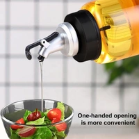 Luxe Home International Plastic Oil Dispenser 1000ml | Transparent, Leak-Proof, BPA-Free Oil Bottle for Cooking Oils & Vinegar | Kitchen Accessories Items For Home | 1000ml | Pack of 2 - Large, Transparent