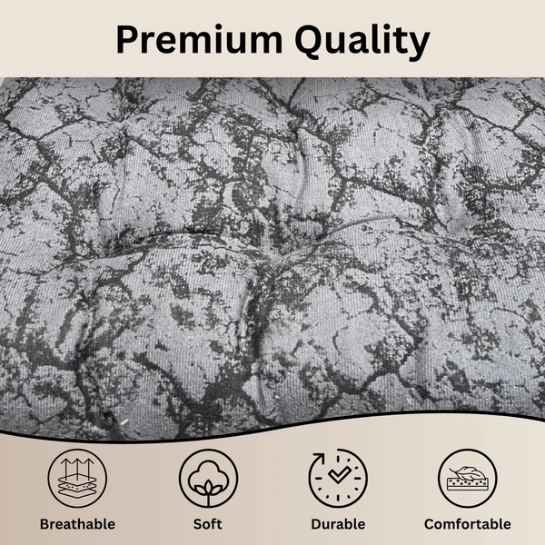 Luxe Home International Polyester Chair Cushion Pad for Office Chair , Soft Cushioned Seat Pad with Ties, Washable & Comfortable Chair Cushion 18X18 Inch, Grey (Pack of 6) - 45x45 cm, Grey