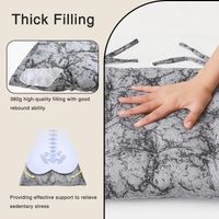 Luxe Home International Polyester Chair Cushion Pad for Office Chair , Soft Cushioned Seat Pad with Ties, Washable & Comfortable Chair Cushion 18X18 Inch, Grey (Pack of 6) - 45x45 cm, Grey