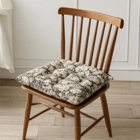 Luxe Home International Polyester Chair Cushion Pad for Office Chair , Soft Cushioned Seat Pad with Ties, Washable & Comfortable Chair Cushion 18X18 Inch, White (Pack of 6) - 45x45 cm, White