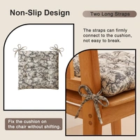 Luxe Home International Polyester Chair Cushion Pad for Office Chair , Soft Cushioned Seat Pad with Ties, Washable & Comfortable Chair Cushion 18X18 Inch, White (Pack of 6) - 45x45 cm, White