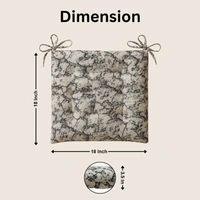 Luxe Home International Polyester Chair Cushion Pad for Office Chair , Soft Cushioned Seat Pad with Ties, Washable & Comfortable Chair Cushion 18X18 Inch, White (Pack of 6) - 45x45 cm, White