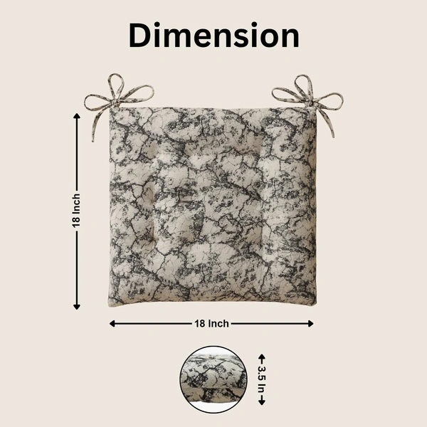 Luxe Home International Polyester Chair Cushion Pad for Office Chair , Soft Cushioned Seat Pad with Ties, Washable & Comfortable Chair Cushion 18X18 Inch, White (Pack of 6) - 45x45 cm, White