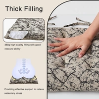 Luxe Home International Polyester Chair Cushion Pad for Office Chair , Soft Cushioned Seat Pad with Ties, Washable & Comfortable Chair Cushion 18X18 Inch, White (Pack of 6) - 45x45 cm, White