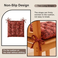 Luxe Home International Polyester Chair Cushion Pad for Office Chair , Soft Cushioned Seat Pad with Ties, Washable & Comfortable Chair Cushion 18X18 Inch, Red (Pack of 1) - 45x45 cm, Red