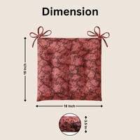 Luxe Home International Polyester Chair Cushion Pad for Office Chair , Soft Cushioned Seat Pad with Ties, Washable & Comfortable Chair Cushion 18X18 Inch, Red (Pack of 1) - 45x45 cm, Red