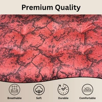 Luxe Home International Polyester Chair Cushion Pad for Office Chair , Soft Cushioned Seat Pad with Ties, Washable & Comfortable Chair Cushion 18X18 Inch, Red (Pack of 1) - 45x45 cm, Red