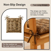 Luxe Home International Polyester Chair Cushion Pad for Office Chair , Soft Cushioned Seat Pad with Ties, Washable & Comfortable Chair Cushion 18X18 Inch, Brown (Pack of 1) - 45x45 cm, Brown