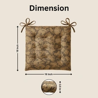 Luxe Home International Polyester Chair Cushion Pad for Office Chair , Soft Cushioned Seat Pad with Ties, Washable & Comfortable Chair Cushion 18X18 Inch, Brown (Pack of 1) - 45x45 cm, Brown