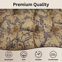 Luxe Home International Polyester Chair Cushion Pad for Office Chair , Soft Cushioned Seat Pad with Ties, Washable & Comfortable Chair Cushion 18X18 Inch, Brown (Pack of 1) - 45x45 cm, Brown
