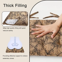 Luxe Home International Polyester Chair Cushion Pad for Office Chair , Soft Cushioned Seat Pad with Ties, Washable & Comfortable Chair Cushion 18X18 Inch, Brown (Pack of 1) - 45x45 cm, Brown