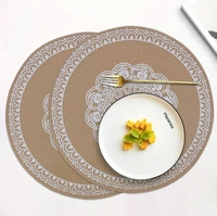 Luxe Home International PVC Beige Mandala Design Round Table Placemat � Heat Resistant, Non-Slipy Premium Dining Placemat for Kitchen & Home (15x15 Inches) � Pack of 1 - Round, Beige, 1.Heat resistant and easy to clean.
2.Perfect for dining table and kitchen use.
3.Protects dining table from scratches, spills, and stains.
4.Non-slip surface keeps placemat stable on table.
5.Available in pack of , 2, 4, or 6.
6.Round placemat made of high-quality PVC material.