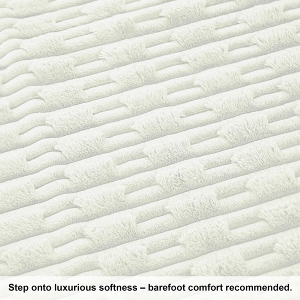 Luxe Home International Rabbit Tail Fur Carpet Super Soft, Washable, Anti Skid Carpets for Home, Bedroom, Livingroom - (4x6 Feet, Cream) - 4x6 Feet, Cream