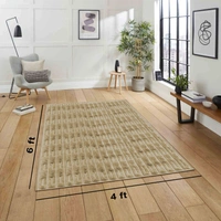 Luxe Home International Rabbit Tail Fur Carpet Super Soft, Washable, Anti Skid Carpets for Home, Bedroom, Livingroom - (4x6 Feet, Beige) - 4x6 Feet, Beige