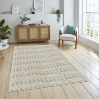 Luxe Home International Rabbit Tail Fur Carpet Super Soft, Washable, Anti Skid Carpets for Home, Bedroom, Livingroom - (4x6 Feet, Cream) - 4x6 Feet, Cream