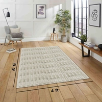 Luxe Home International Rabbit Tail Fur Carpet Super Soft, Washable, Anti Skid Carpets for Home, Bedroom, Livingroom - (4x6 Feet, Cream) - 4x6 Feet, Cream