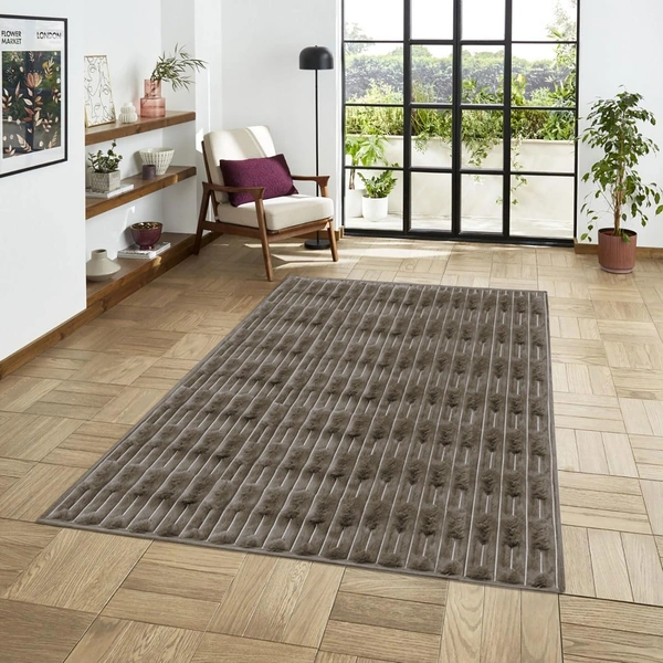 Luxe Home International Rabbit Tail Fur Carpet Super Soft, Washable, Anti Skid Carpets for Home, Bedroom, Livingroom - (4x6 Feet, Cocoa) - 4x6 Feet, Cocoa