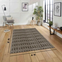 Luxe Home International Rabbit Tail Fur Carpet Super Soft, Washable, Anti Skid Carpets for Home, Bedroom, Livingroom - (4x6 Feet, Cocoa) - 4x6 Feet, Cocoa