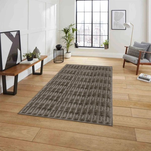 Luxe Home International Rabbit Tail Fur Carpet Super Soft, Washable, Anti Skid Carpets for Home, Bedroom, Livingroom - (3x5 Feet, Cocoa) - 3x5 Feet, Cocoa