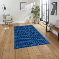 Luxe Home International Rabbit Tail Fur Carpet Super Soft, Washable, Anti Skid Carpets for Home, Bedroom, Livingroom - (3x5 Feet, Blue) - 3x5 Feet, Blue