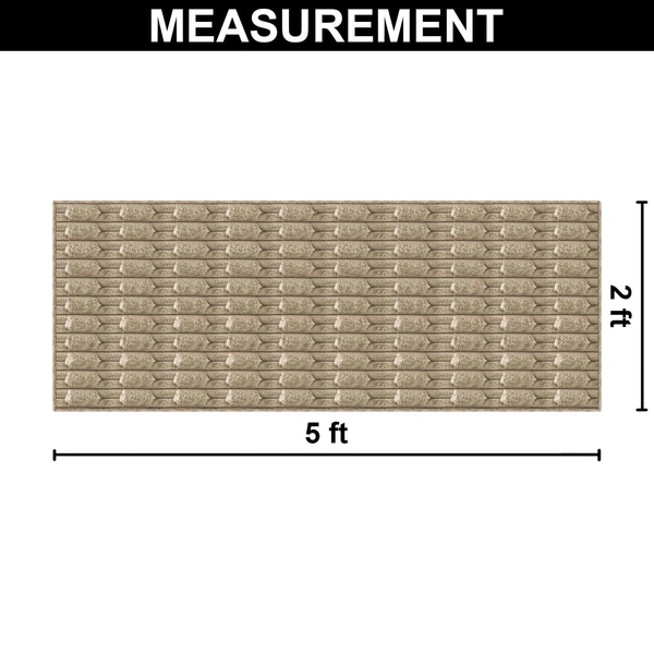 Luxe Home International Rabbit Tail Fur Floor Runner Super Soft, Washable, Anti Skid Runners for Bedroom - (2x5 Feet, Beige) - 2x5 Feet, Beige