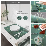 Luxe Home International LUXE HOME INTERNATIONAL Rectangular Pack of 2 Table Placemat (Green, Rubber) - 30x40 cm, Green