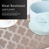 Luxe Home International LUXE HOME INTERNATIONAL Rectangular Pack of 2 Table Placemat (Brown, PVC) - 30x46 cm, Brown