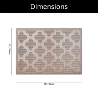 Luxe Home International LUXE HOME INTERNATIONAL Rectangular Pack of 2 Table Placemat (Brown, PVC) - 30x46 cm, Brown