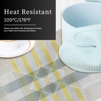 Luxe Home International LUXE HOME INTERNATIONAL Rectangular Pack of 2 Table Placemat (White, PVC) - 30x46 cm, White