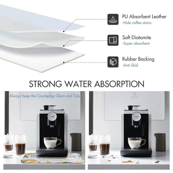 Luxe Home International LUXE HOME INTERNATIONAL Rectangular Pack of 2 Table Placemat (Yellow, Rubber) - 30x40 cm, Yellow