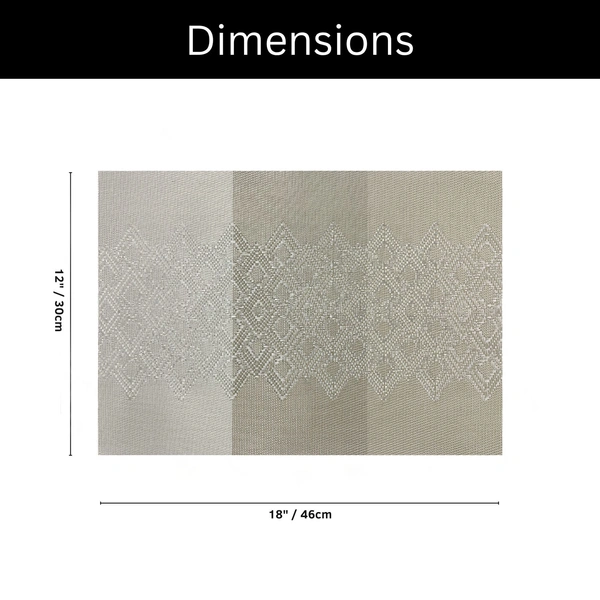 Luxe Home International LUXE HOME INTERNATIONAL Rectangular Pack of 2 Table Placemat (Multicolor, PVC) - 30x46 cm, Multicolor