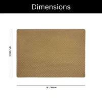 Luxe Home International LUXE HOME INTERNATIONAL Rectangular Pack of 2 Table Placemat (Brown, PVC) - 30x46 cm, Brown