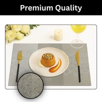 Luxe Home International LUXE HOME INTERNATIONAL Rectangular Pack of 4 Table Placemat (Multicolor, PVC) - 30x46 cm, Multicolor