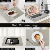 Luxe Home International LUXE HOME INTERNATIONAL Rectangular Pack of 4 Table Placemat (Multicolor, PVC) - 30x46 cm, Multicolor