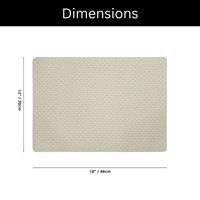 Luxe Home International LUXE HOME INTERNATIONAL Rectangular Pack of 4 Table Placemat (Beige, PVC) - 30x46 cm, Beige