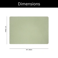 Luxe Home International LUXE HOME INTERNATIONAL Rectangular Pack of 4 Table Placemat (Green, PVC) - 30x46 cm, Green