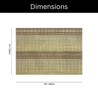 Luxe Home International LUXE HOME INTERNATIONAL Rectangular Pack of 4 Table Placemat (Brown, PVC) - 30x46 cm, Brown