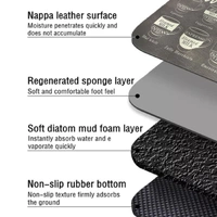 Luxe Home International LUXE HOME INTERNATIONAL Rectangular Pack of 4 Table Placemat (Brown, Rubber) - 30x40 cm, Brown