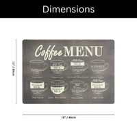 Luxe Home International LUXE HOME INTERNATIONAL Rectangular Pack of 4 Table Placemat (Brown, Rubber) - 30x40 cm, Brown