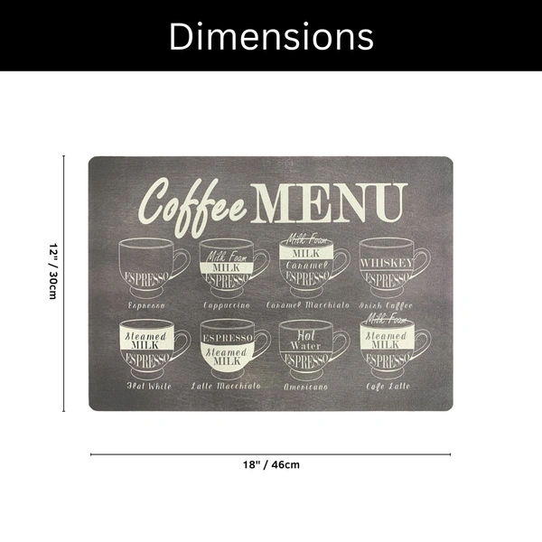 Luxe Home International LUXE HOME INTERNATIONAL Rectangular Pack of 4 Table Placemat (Brown, Rubber) - 30x40 cm, Brown