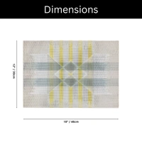 Luxe Home International LUXE HOME INTERNATIONAL Rectangular Pack of 4 Table Placemat (White, PVC) - 30x46 cm, White