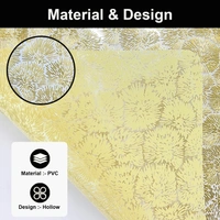 Luxe Home International LUXE HOME INTERNATIONAL Rectangular Pack of 4 Table Placemat (Gold, PVC) - 30x46 cm, Gold