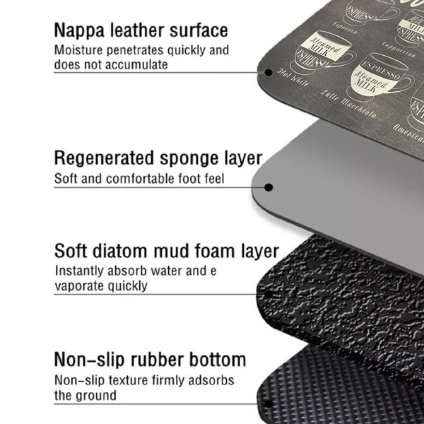 Luxe Home International LUXE HOME INTERNATIONAL Rectangular Pack of 6 Table Placemat (Brown, Rubber) - 30x40 cm, Brown