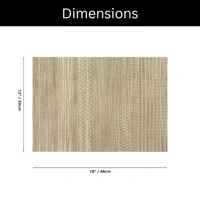 Luxe Home International LUXE HOME INTERNATIONAL Rectangular Pack of 6 Table Placemat (Gold, PVC) - 30x46 cm, Gold